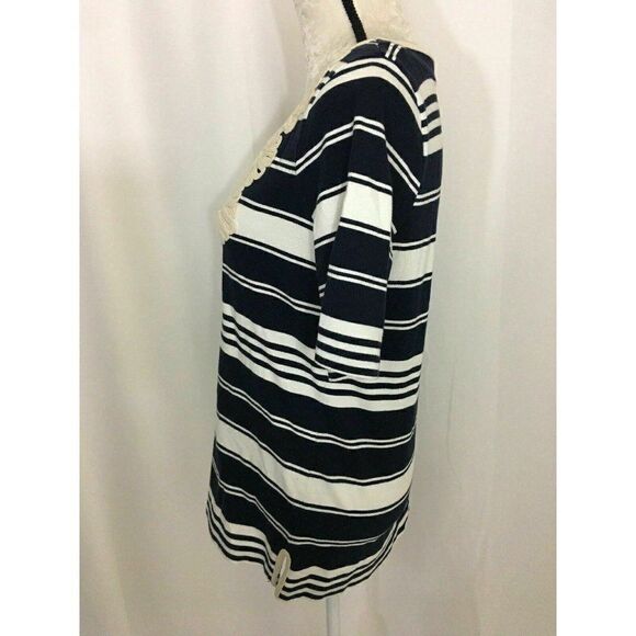 J Crew Striped Short Sleeve lave v neck t shirt - Picture 3 of 6